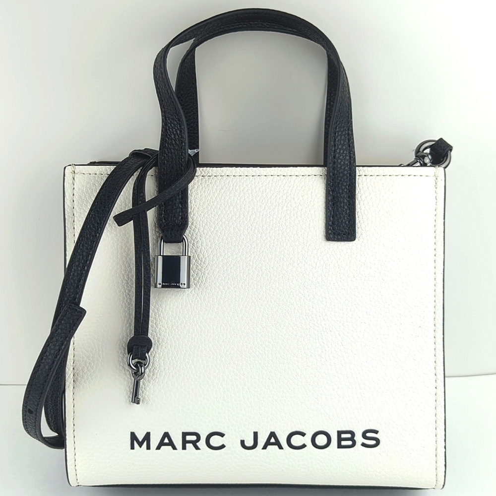 Marc Jacobs Bold Grind Mini Top Handle Satchel Black/White Color Block Crossbody